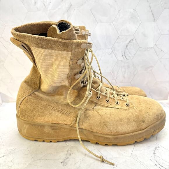 Belleville USA MFG Combat Boots Size 11.5 Military Desert Tan Made In USA 790V main image 7
